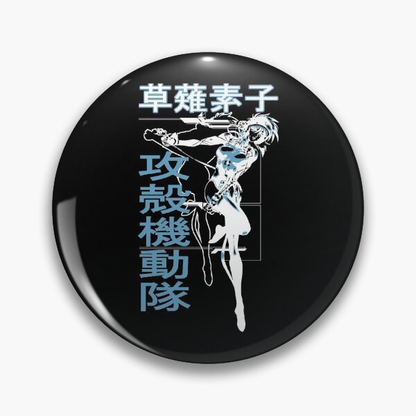 Item preview, Ghost anime Motoko Kusanagi head shoot in the shell blue art designed and sold by LongLisa.
