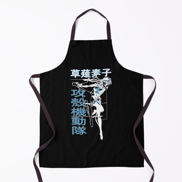 Item preview, Ghost anime Motoko Kusanagi head shoot in the shell blue art designed and sold by LongLisa.