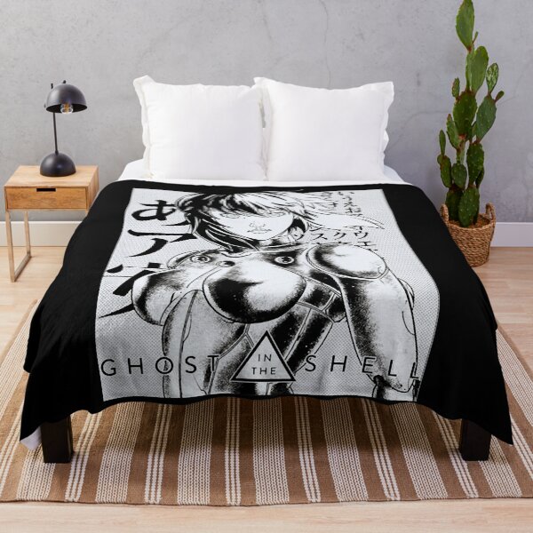 Item preview, Ghost action anime in the shell art black and white designed and sold by LongLisa.