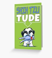 Shih Tzu Tude (Dark) Greeting Card