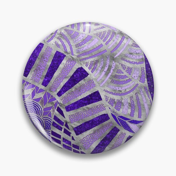 Item preview, Ethic Tribal Ornament - Purples and silver designed and sold by k9printart.