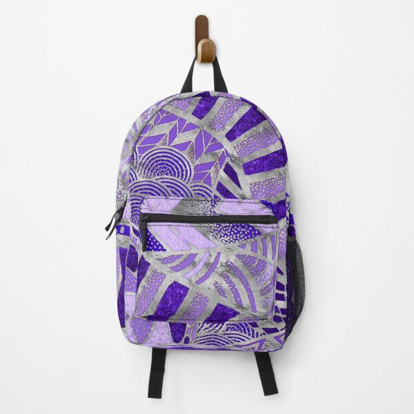 Item preview, Ethic Tribal Ornament - Purples and silver designed and sold by k9printart.