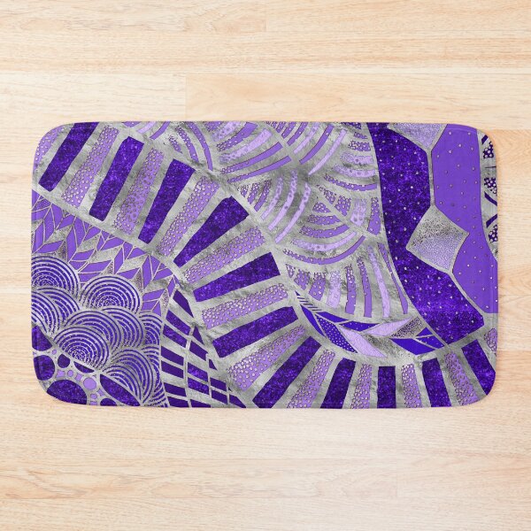 Item preview, Ethic Tribal Ornament - Purples and silver designed and sold by k9printart.