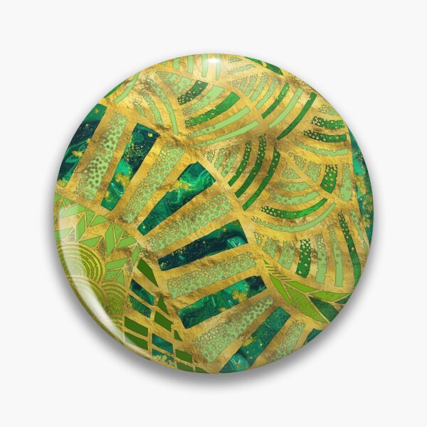 Item preview, Adorno Tribal Ético - Verdes y Oro designed and sold by k9printart.