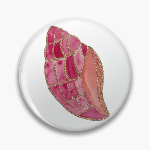 Item preview, Pink Glittery Watercolor Shells designed and sold by CarrieBrose.