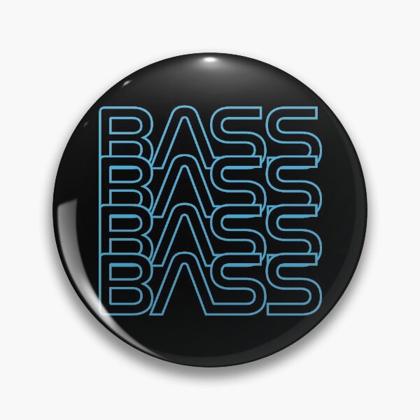 Item preview,  Bass Repeated Text Cool Blue designed and sold by nightsworthy.