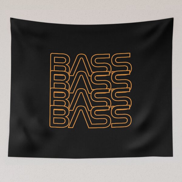 Item preview, Bass Repeated Text Warm Orange designed and sold by nightsworthy.