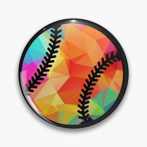 Item preview, Geometric Softball Shape Low Poly Softball Gift designed and sold by freeArt10.