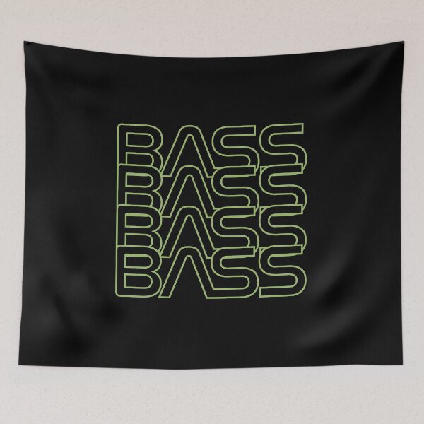 Item preview, Bass Repeated Text Yellow Green designed and sold by nightsworthy.