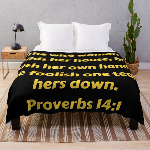Item preview, Bible Verse Proverbs 14:1 designed and sold by Prayingwarrior.