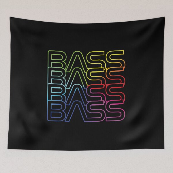 Item preview, Bass Repeated Text Colorful designed and sold by nightsworthy.