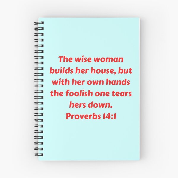 Item preview, Bible Verse Proverbs 14:1 designed and sold by Prayingwarrior.