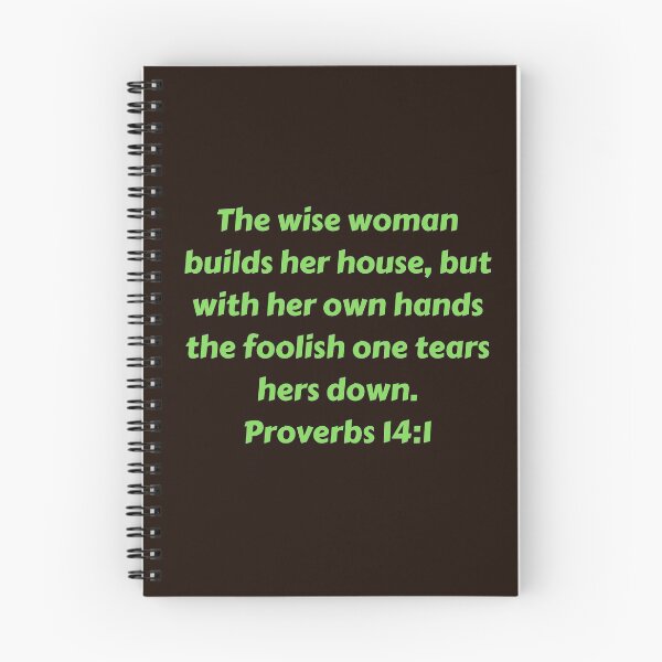 Artikelvorschau, Bible Verse Proverbs 14:1 entworfen und verkauft von Prayingwarrior.