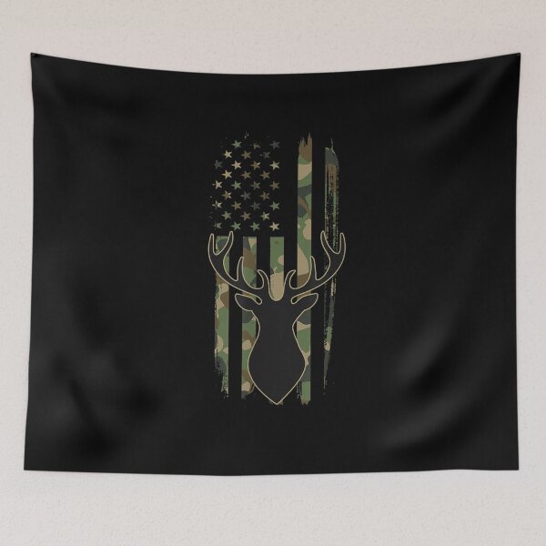 Item preview, Deer Hunting American Flag Camouflage Hunter Elk Buck designed and sold by jerrie9.