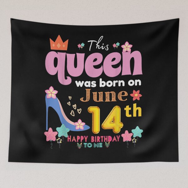 Item preview, A Queen Was Born On June 14 14th Happy Birthday To Me Women designed and sold by jerrie9.