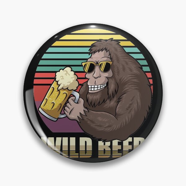 Item preview, Bigfoot Drinking Beer Retro design gift for bigfoot lovers who drink beer designed and sold by BRtisticDesigns.
