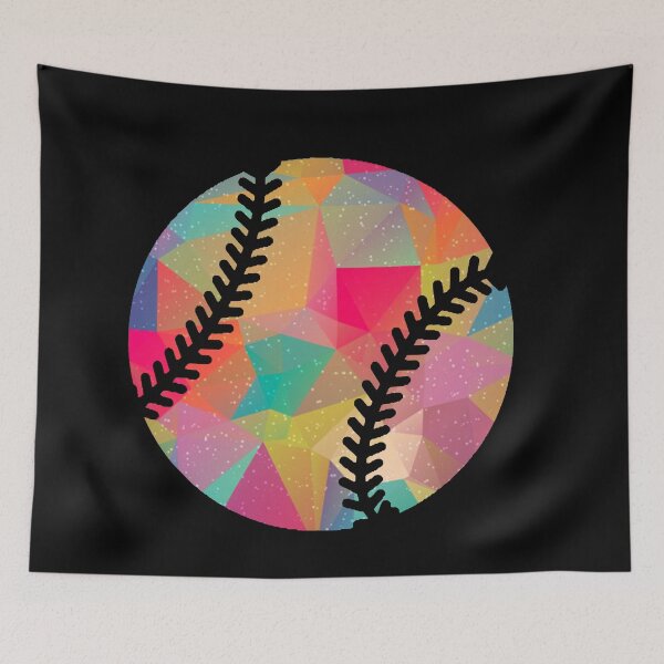 Item preview, Geometric Softball Shape Low Poly Softball Gift designed and sold by freeArt10.