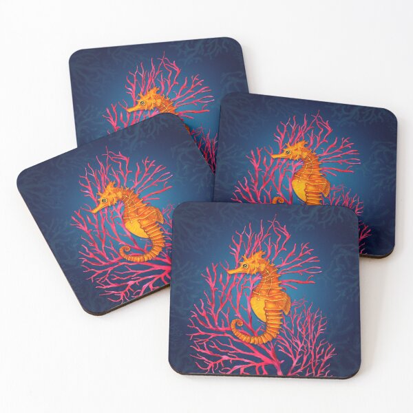 Item preview, Seahorse and Red Fan Coral  designed and sold by k9printart.