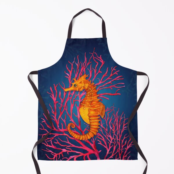 Item preview, Seahorse and Red Fan Coral  designed and sold by k9printart.