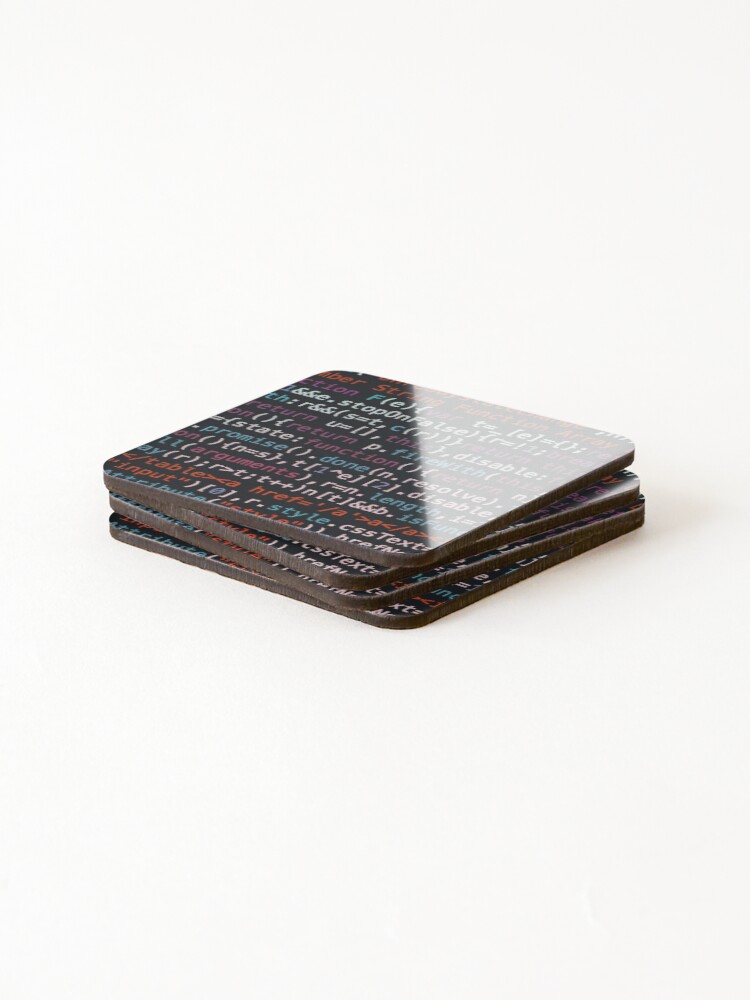 Thumbnail 4 of 5, Coasters (Set of 4), Coding designed and sold by A-J-Designz.