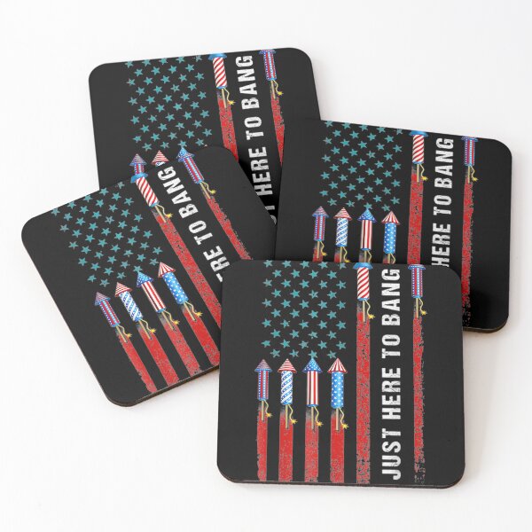 Item preview, Just Here To Bang 4th Of July designed and sold by LwltonVoris.