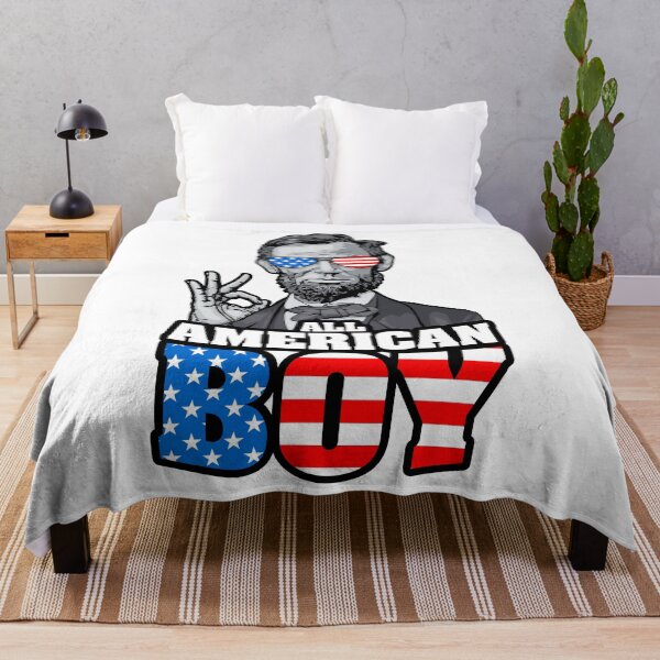 Item preview, Abraham Lincoln 4th Of July Funny OK All American Boy USA designed and sold by GrandeDuc.