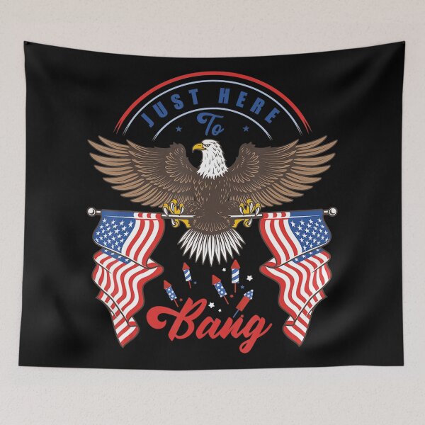 Item preview, Just Here To Bang 4th Of July designed and sold by LwltonVoris.