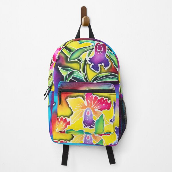 Item preview, Modern batik orchid pattern with bright colors  designed and sold by wonderisland.