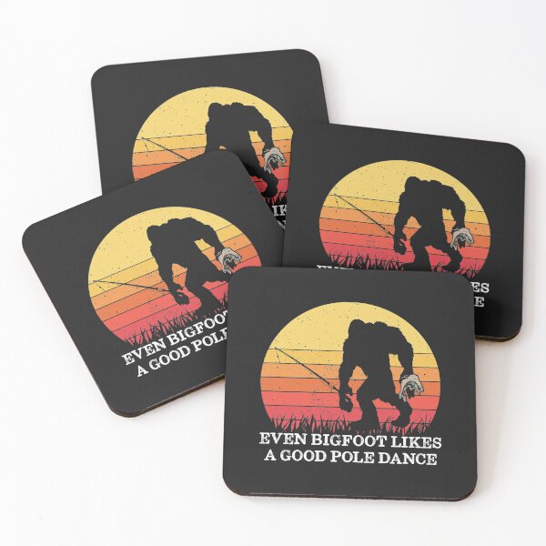 Item preview, Funny Bigfoot Fishing Sasquatch Retro Distressed Sunset designed and sold by lelaedna.