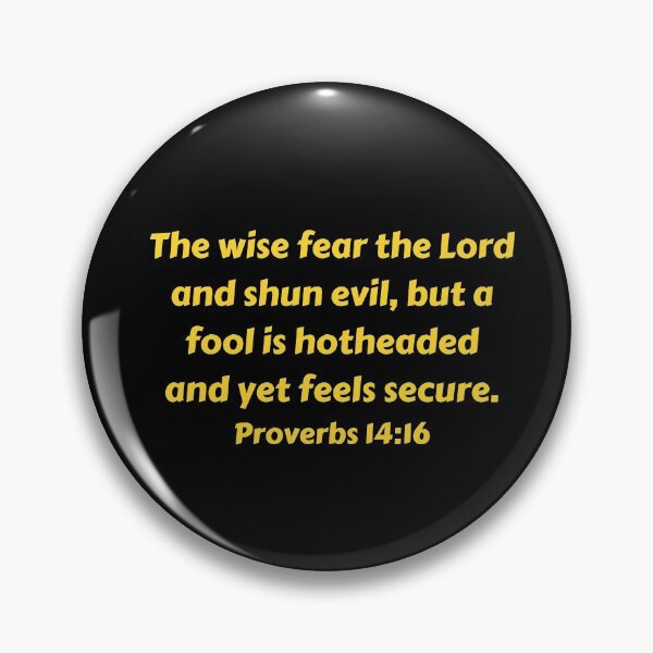 Item preview, Bible Verse Proverbs 14:16 designed and sold by Prayingwarrior.