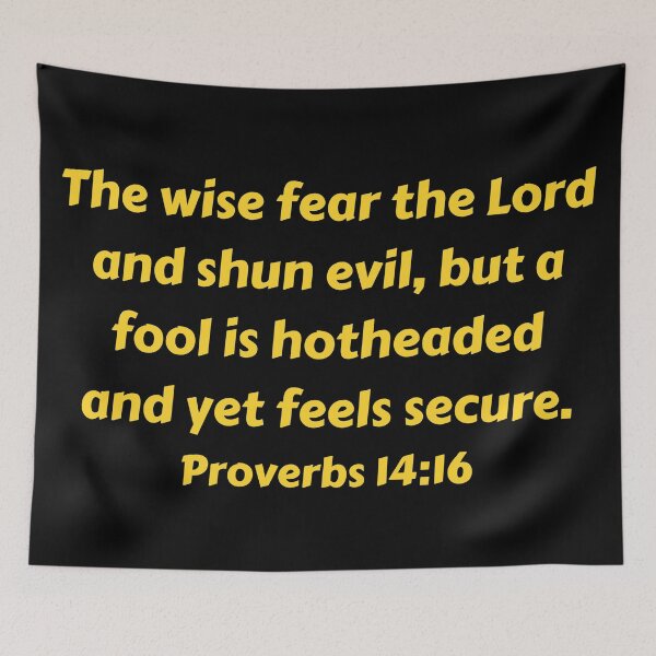 Item preview, Bible Verse Proverbs 14:16 designed and sold by Prayingwarrior.