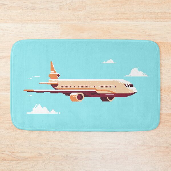 Item preview, Pixel Art Plane Aircraft Flying Sky Air Passenger Transport Airline Service Concept Horizontal designed and sold by Peekonet.