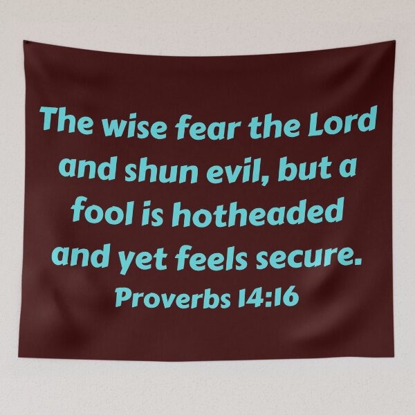 Item preview, Bible Verse Proverbs 14:16 designed and sold by Prayingwarrior.