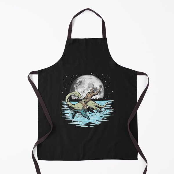Item preview, Funny Bigfoot Riding Nessie Loch Ness Monster Full Moon designed and sold by lelaedna.