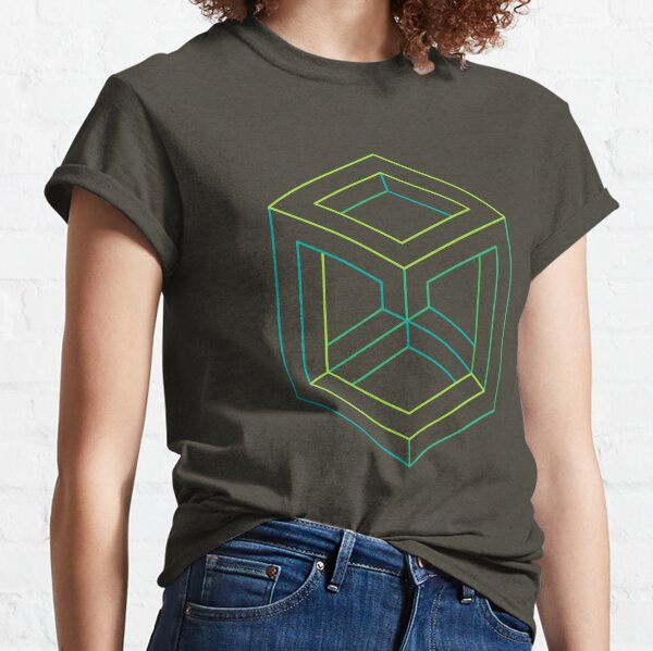 Impossible Shapes: Cube Outline Classic T-Shirt