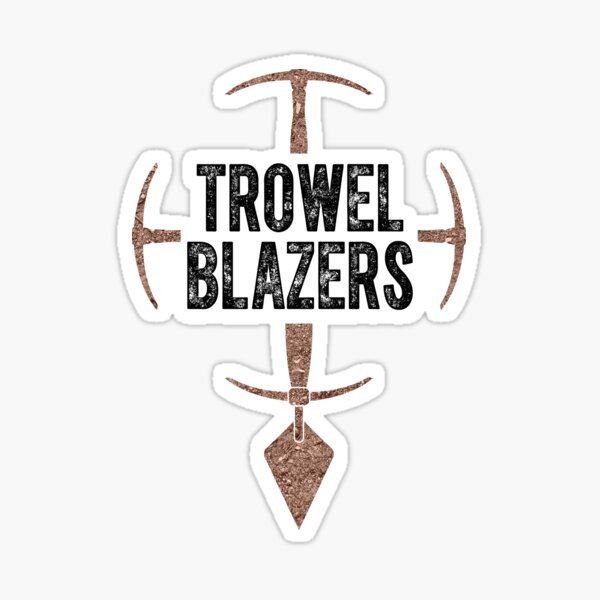 TrowelBlazers Logo WHITE Sticker