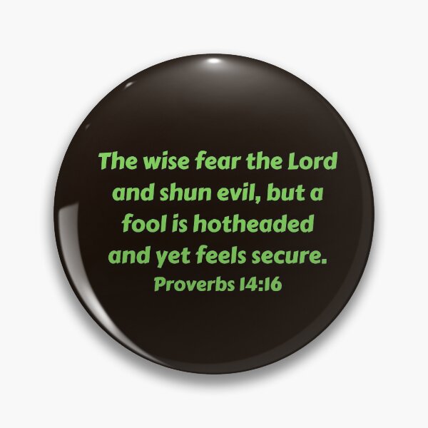 Item preview, Bible Verse Proverbs 14:16 designed and sold by Prayingwarrior.