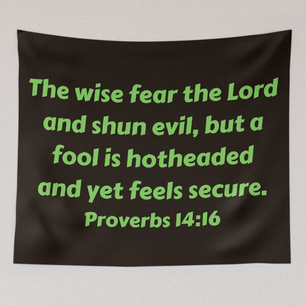 Item preview, Bible Verse Proverbs 14:16 designed and sold by Prayingwarrior.