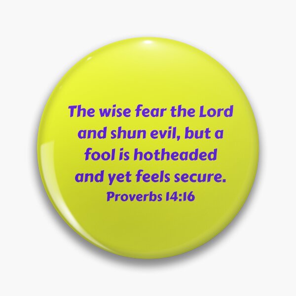 Item preview, Bible Verse Proverbs 14:16 designed and sold by Prayingwarrior.