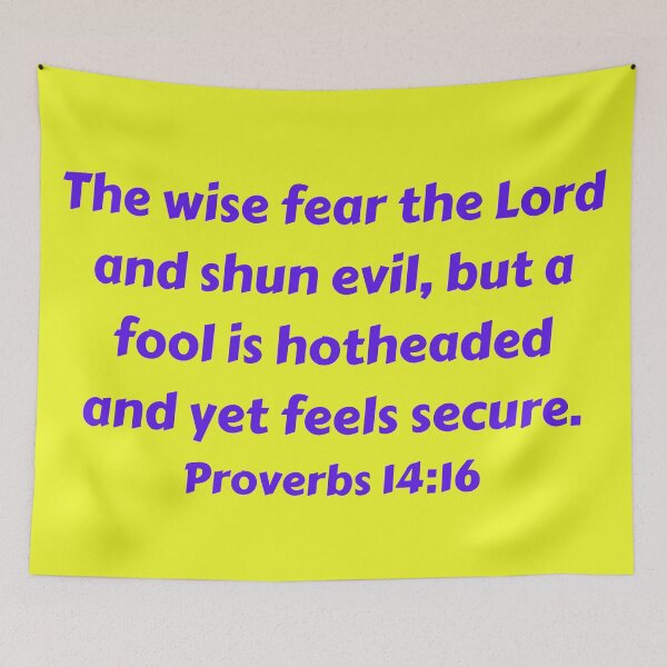 Item preview, Bible Verse Proverbs 14:16 designed and sold by Prayingwarrior.