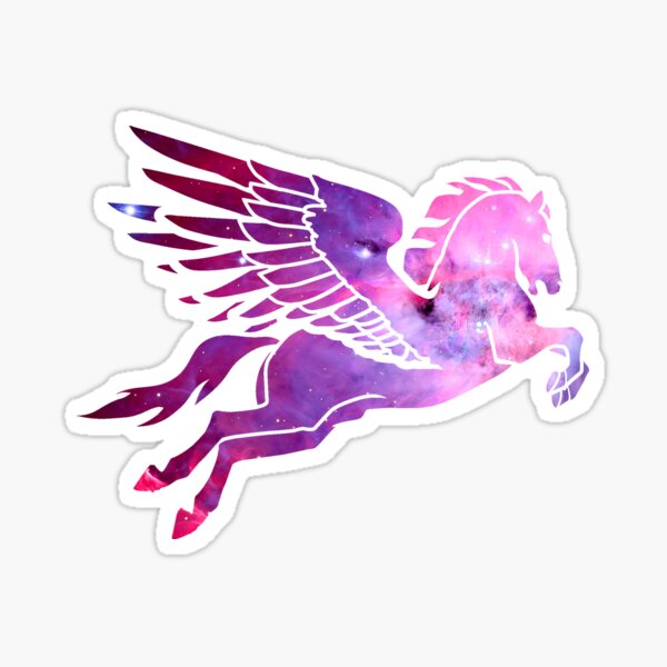 Space Unicorn Stickers Redbubble - roblox decals pegasus