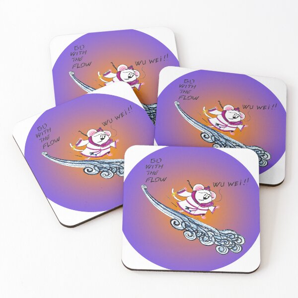 Item preview, TAOISM, WU WEI, "GO WITH THE FLOW", philosophical quote & cartoon. designed and sold by letiziahoffmann.