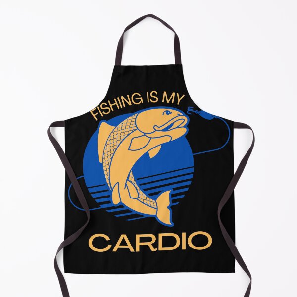 Item preview, Fishing is my cardio funny fishing cartoon for summer designed and sold by PunMan Army.