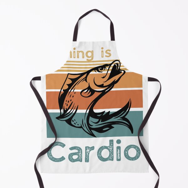 Item preview, Fishing is my cardio funny fishing cartoon for summer designed and sold by PunMan Army.