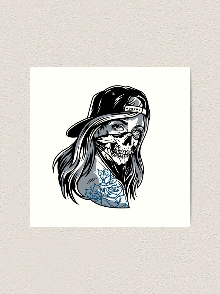 "Vintage chicano gangster girl Art" Art Print for Sale by egment