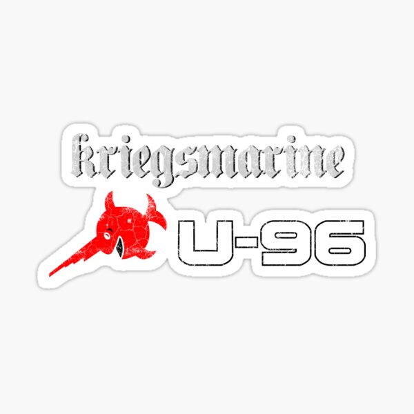WW2 German Kriegsmarine U-boat U-96 The Laughing Sawfish Sticker