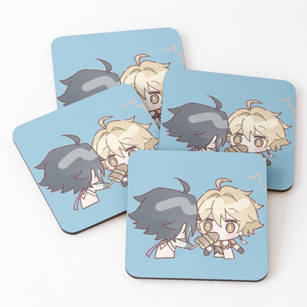 Item preview, Genshin Impact Chibi Xiao and Aether  designed and sold by NewEraMutant.