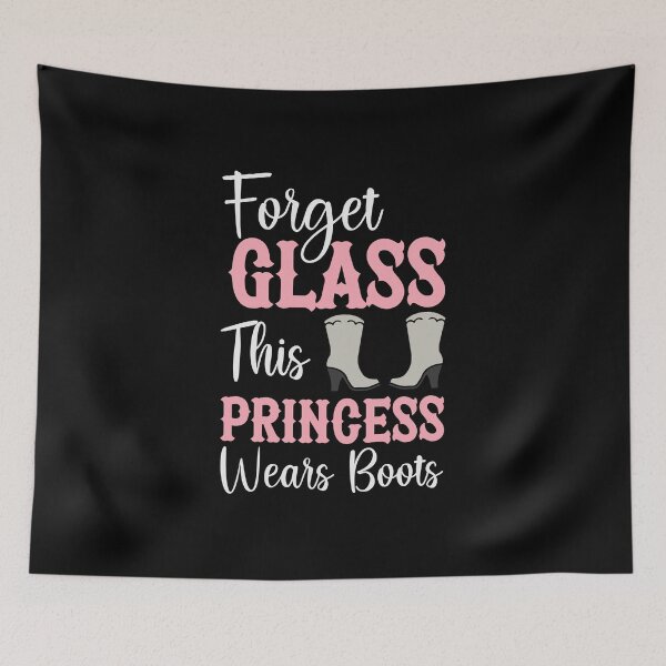 Item preview, Forget the glass this princess wears boots designed and sold by pnkpopcorn.