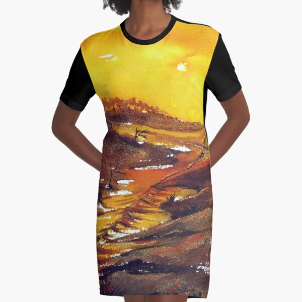 Crossroads - Abstract Graphic T-Shirt Dress
