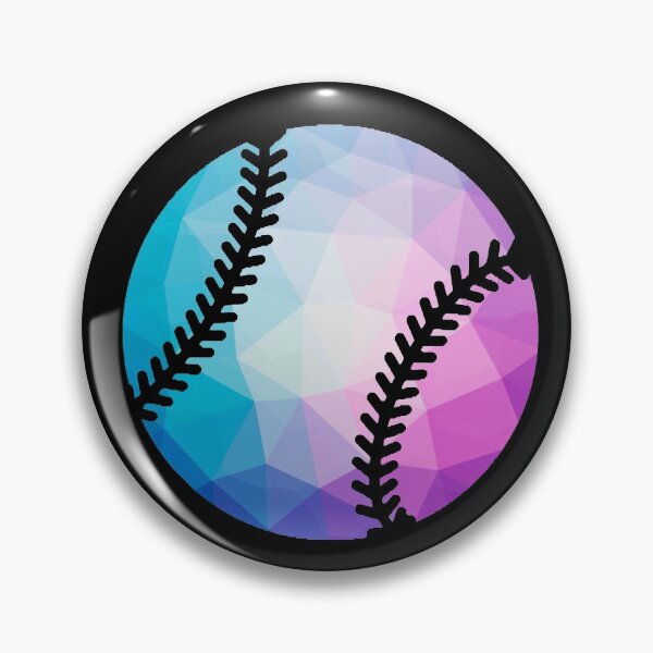 Item preview, Geometric Softball Shape Low Poly Softball Gift designed and sold by freeArt10.